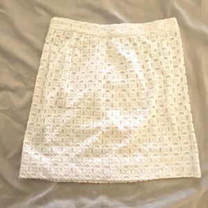 2/$20 ✨J Crew white eyelet skirt size 0